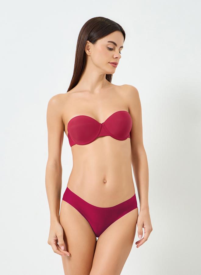 تايك تو حمالة صدر سادة بحشوة وأسلاك وحمالات شفافة قابلة للفصل - Image 2